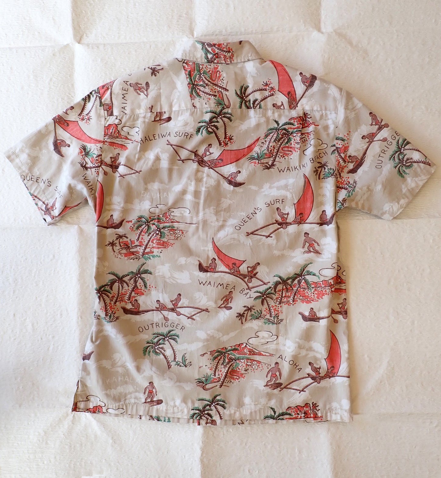 「USED」アロハシャツ サイズM 茶 ユニセックス aloha / A20251113