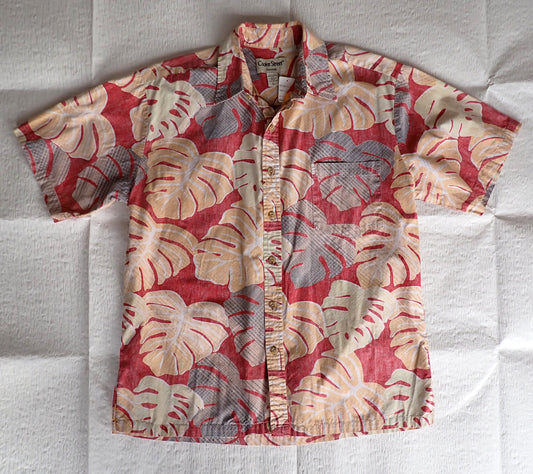 [USED] アロハシャツ サイズL レッド/オレンジ ユニセックス aloha/A2025111106