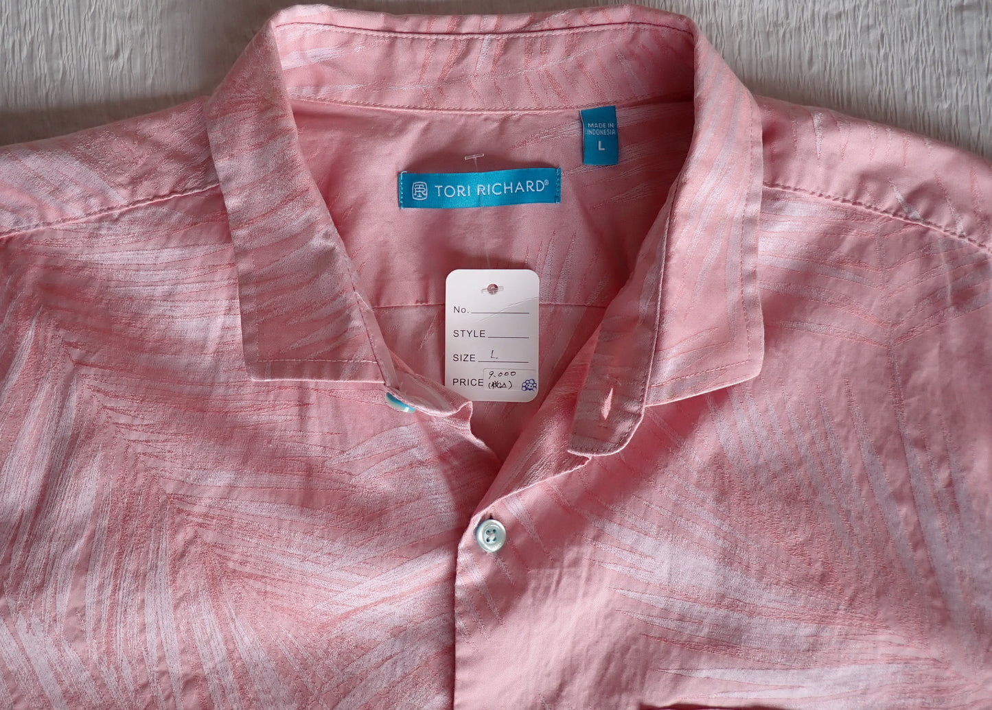 [USED] Aloha Shirt, Size L, Pink, Unisex, A2025111307