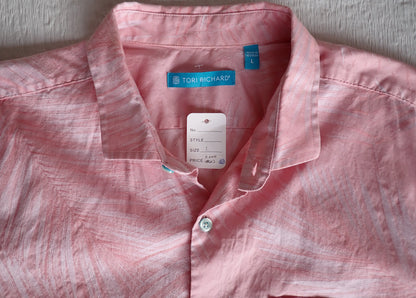 [USED] Aloha Shirt, Size L, Pink, Unisex, A2025111307