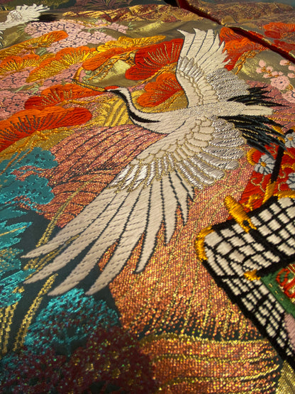 [USED]色打掛（御所車と四季の花）kimono/K20260126