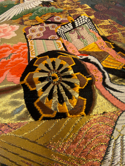 [USED]色打掛（御所車と四季の花）kimono/K20260126