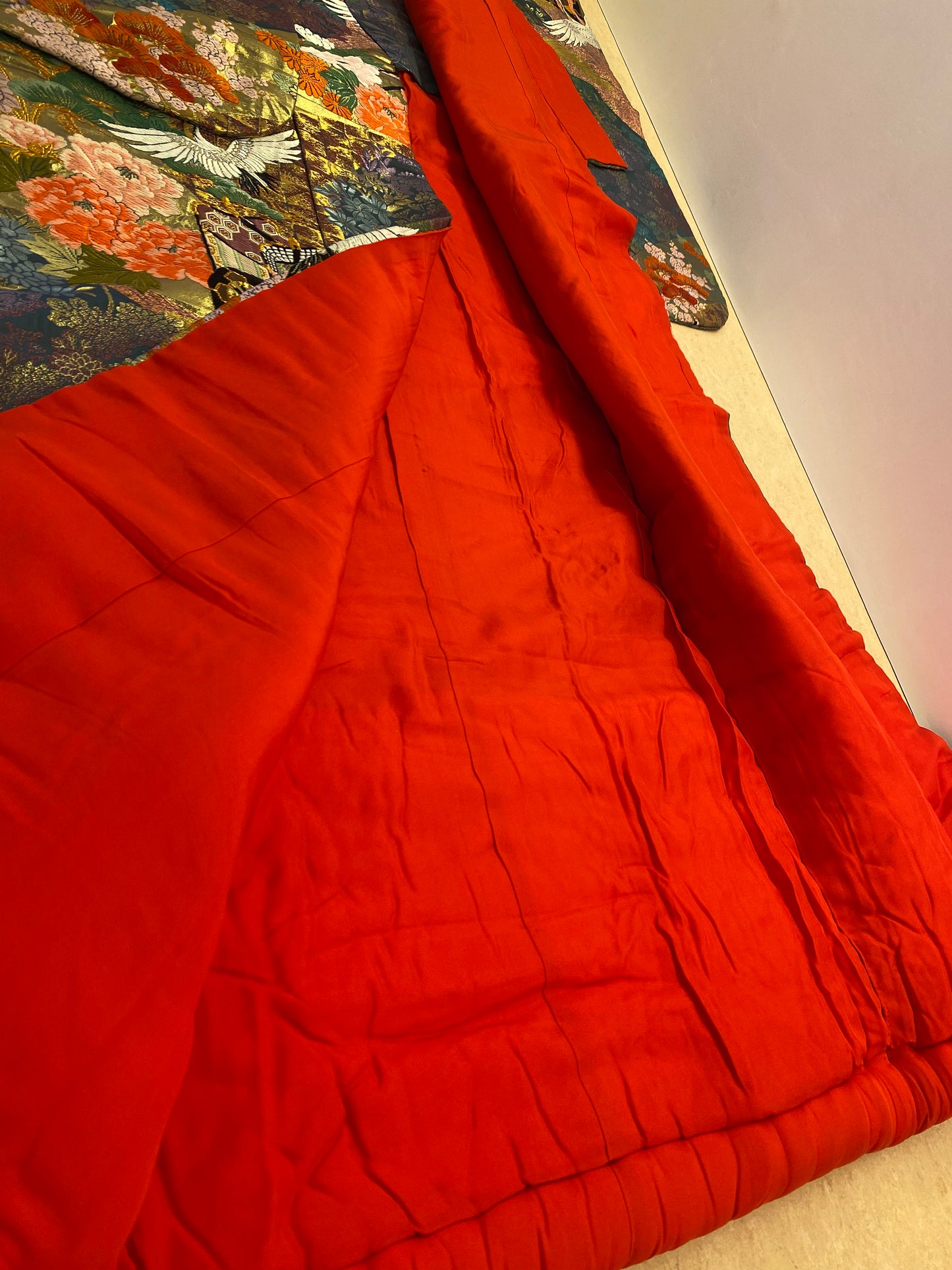 [USED]色打掛（御所車と四季の花）kimono/K20260126