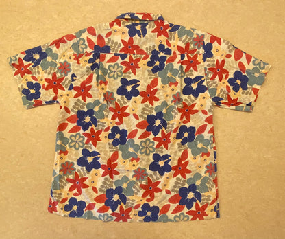「USED]アロハシャツ サイズL ハイビスカス柄 ユニセックス aloha/A20260128
