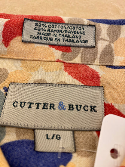 「USED]アロハシャツ サイズL ハイビスカス柄 ユニセックス aloha/A20260128