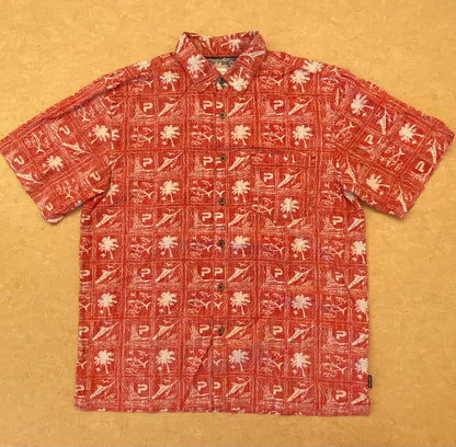 【USED】アロハシャツ サイズM/ レッド　ユニセックス aloha/A20260128