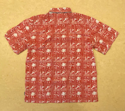 【USED】アロハシャツ サイズM/ レッド　ユニセックス aloha/A20260128