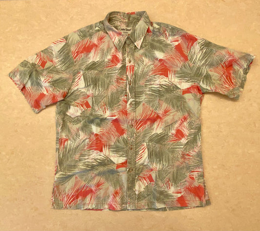 【USED】アロハシャツ サイズL レッド/グリーン ユニセックス aloha/A20260128