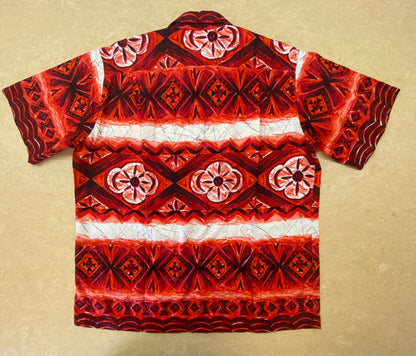 アロハシャツ サイズ「US Large（XL相当）」レッド/ブラック/ホワイト　ユニセックスaloha/A20260131