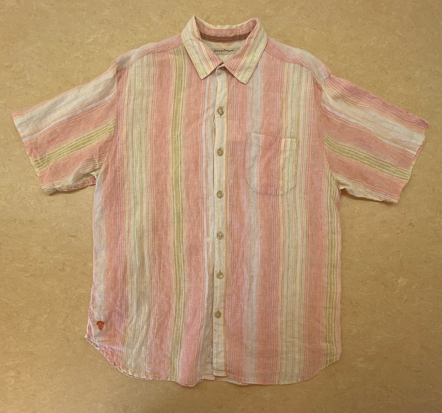 【USDE】アロハシャツ サイズ（US規格L相当）サーモンピンク ユニセックス aloha/A20260131